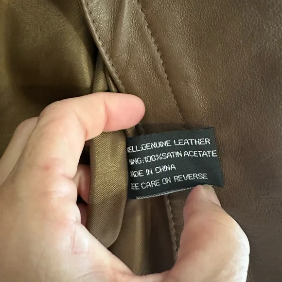 Vintage Brown Fringe Leather Jacket - Picture 6 of 8